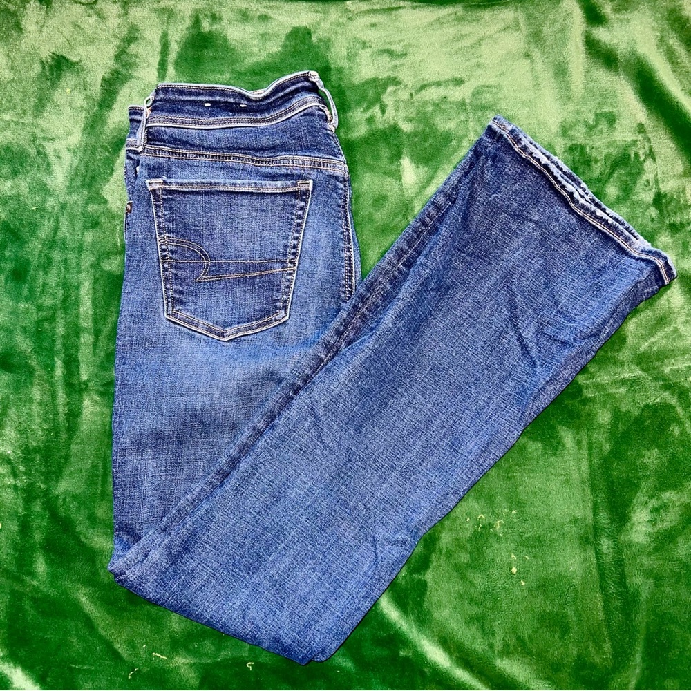 π₯ Women's AMERICAN EAGLE Denim Boot Cut Jeans - Picture 3 of 8